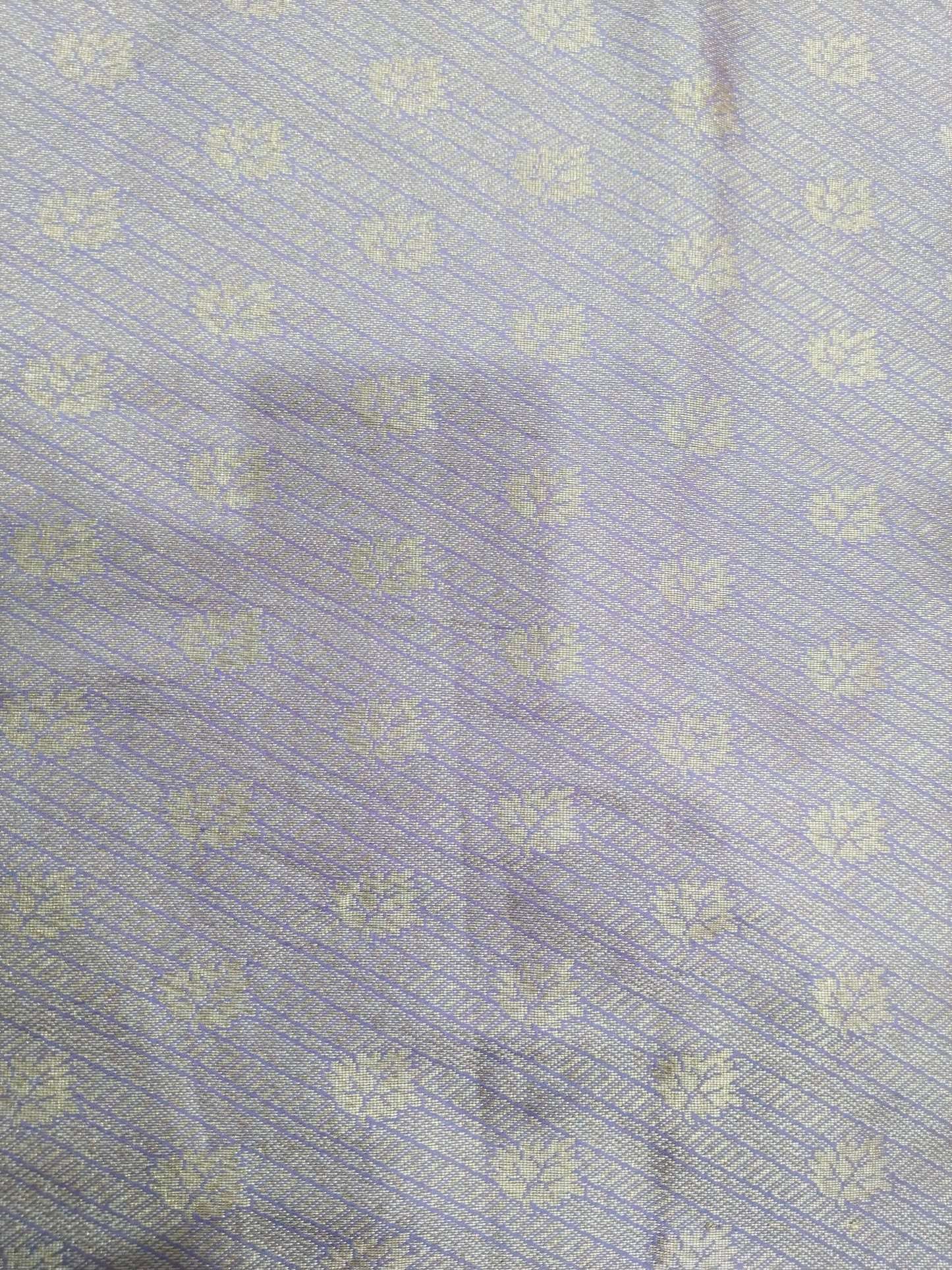 Purple with Golden & Silver Zari Pur Silk Banarasi Saree