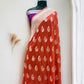 Orange & Violet Chiffon Pure Georgette Banarasi Saree