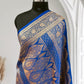 Royal Blue Buti Satin Kataan Silk Saree