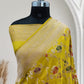 Yellow Multi Colour Meena Pure Kataan Silk Banarasi Saree