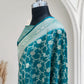 Satin Silk Banarasi Saree in Firoza