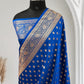 Royal Blue Buti Satin Kataan Silk Saree