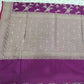 Rose Pink Golden & Silver Zari Pure Silk Banarasi Saree