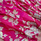 Pink with Red Tone Zari Work Pure Silk Banarasi Saree
