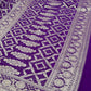 Blue-Magenta Violet Light Golden Zari Work Chiffon Pure Silk Banarasi Saree