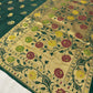Green Golden Zari Mashru Silk Banarasi Saree