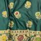Green Golden Zari Mashru Silk Banarasi Saree