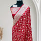 Satin Silk Banarasi Saree in Red