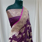 Garnet Kairi Buti Pure Kataan Silk Banarasi Saree