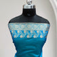 Firoza with Golden Zari Work and Rose Buti Design Satin Silk Banarasi Saree