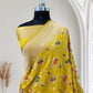 Yellow Multi Colour Meena Pure Kataan Silk Banarasi Saree