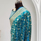 Satin Silk Banarasi Saree in Firoza