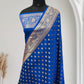 Royal Blue Buti Satin Kataan Silk Saree