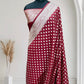 Maroon Buti Satin Silk Banarasi Saree